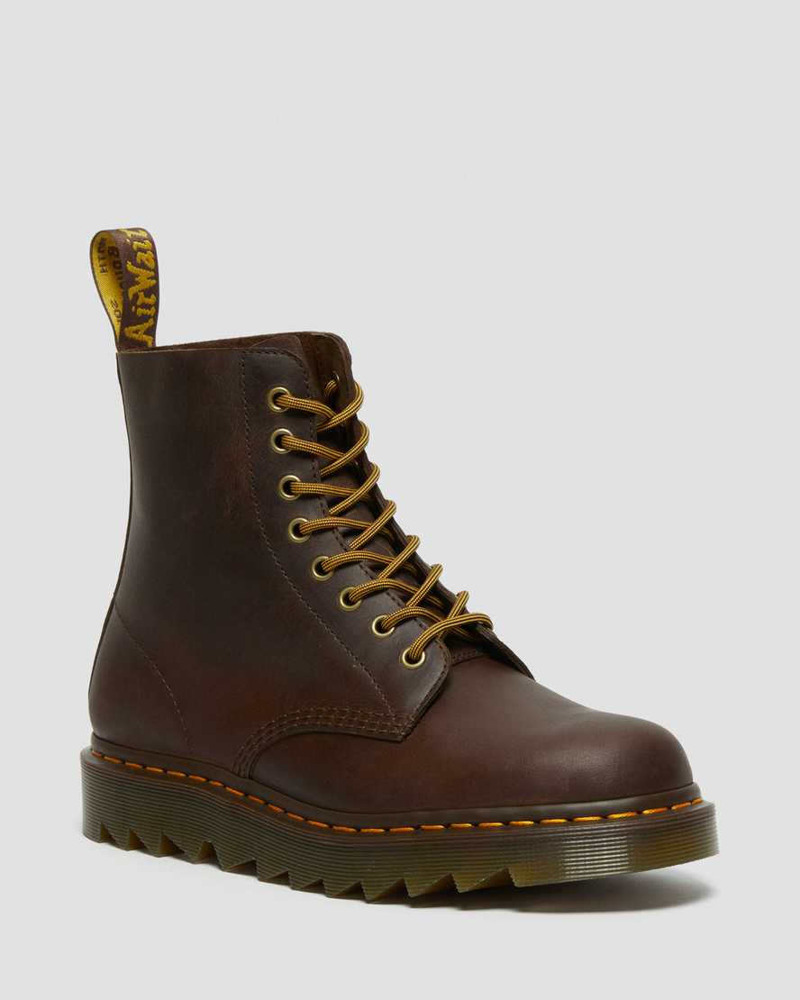 Dr. Martens 1460 Pascal Ziggy Lær Original Støvler Herre Mørke Brune [7129OEGKN]